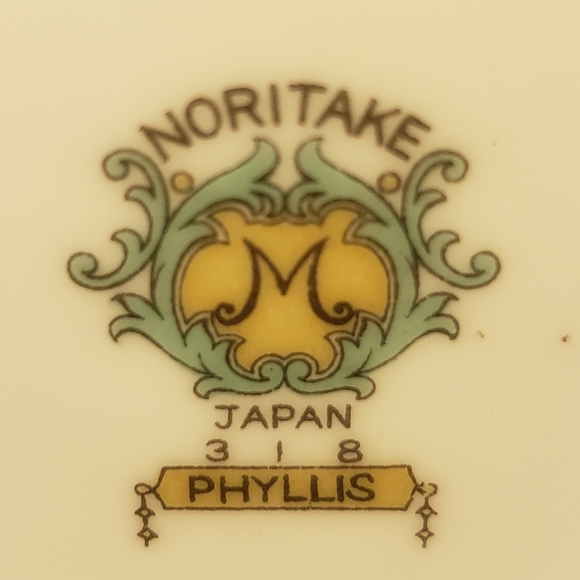 1 Vtg 1933 Square Salad Plate Phyliss By Noritake Roses Flowers Porcelain - Picture 5 of 5